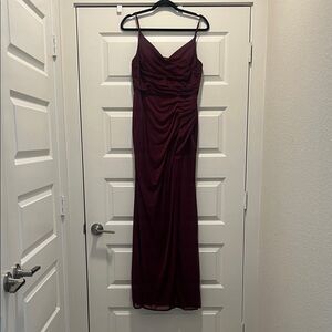 Azazie Deandra Burgundy Bridesmaid Dress